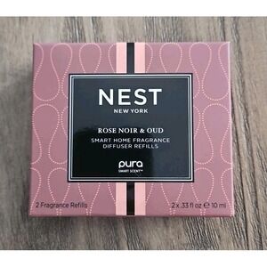 Nest New York Wall Diffuser Refill Vials, Rose Noir & Oud - 2 X .33 Oz NIB